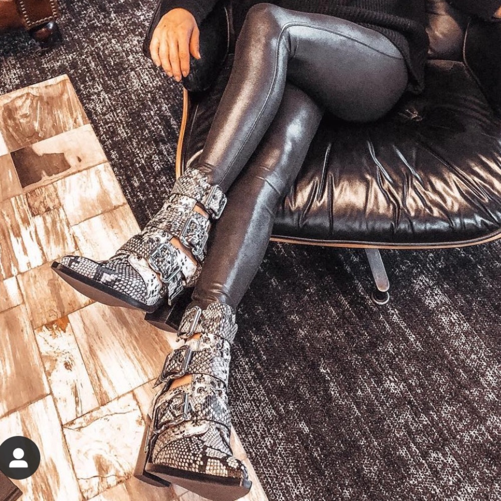Jeffrey Campbell Caceres Buckle Western Boot